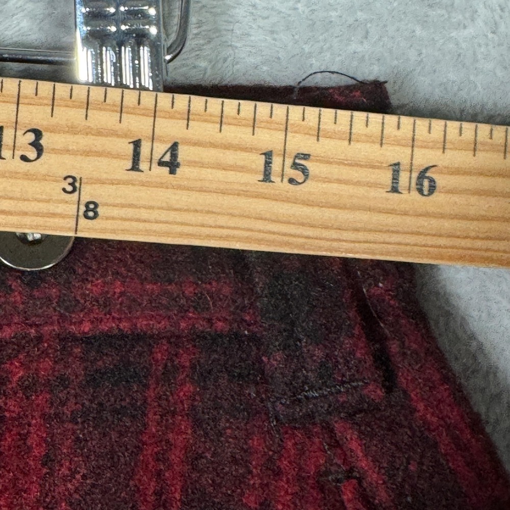 Woolrich Pants Mens 34x30 (Act 31x30) Red Plaid Wool Flannel Jogger Cuffed - Picture 6 of 13